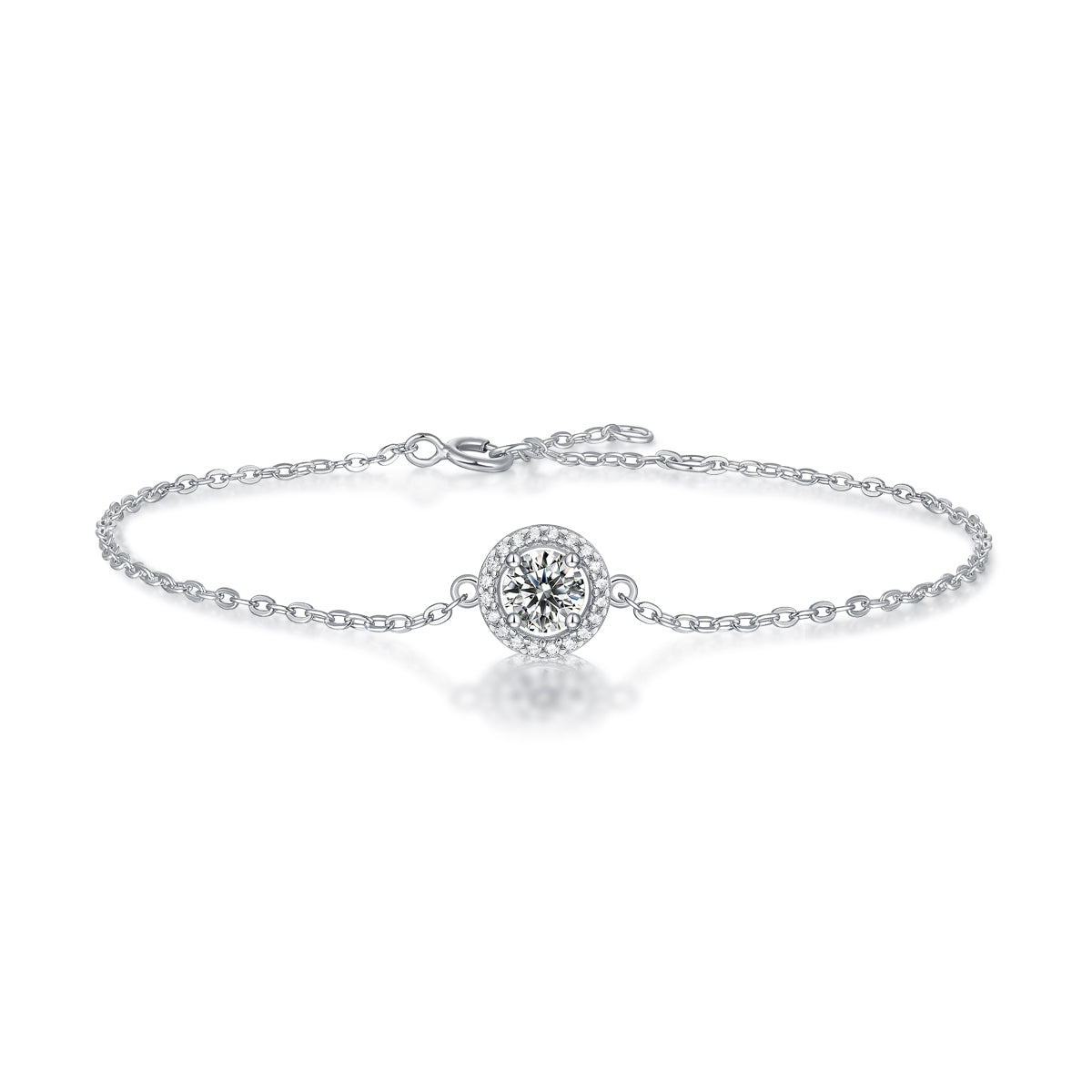 Luxury Bracelet - Set With Top-quality Moissanite, Fashionable And Light Luxury Jewelry Silver Bracelet S925, Silver-plated Platinum