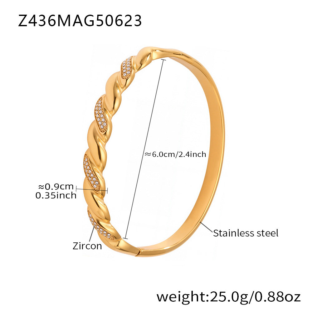 High-end Stainless Steel Zircon Bracelet