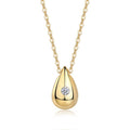 Dreamy Water Drop - A Fashionable And Trendy Necklace Pendant Set With Top-quality Moissanite S925 Silver And Gold-plated. It Can Be Tested With A Diamond Pen