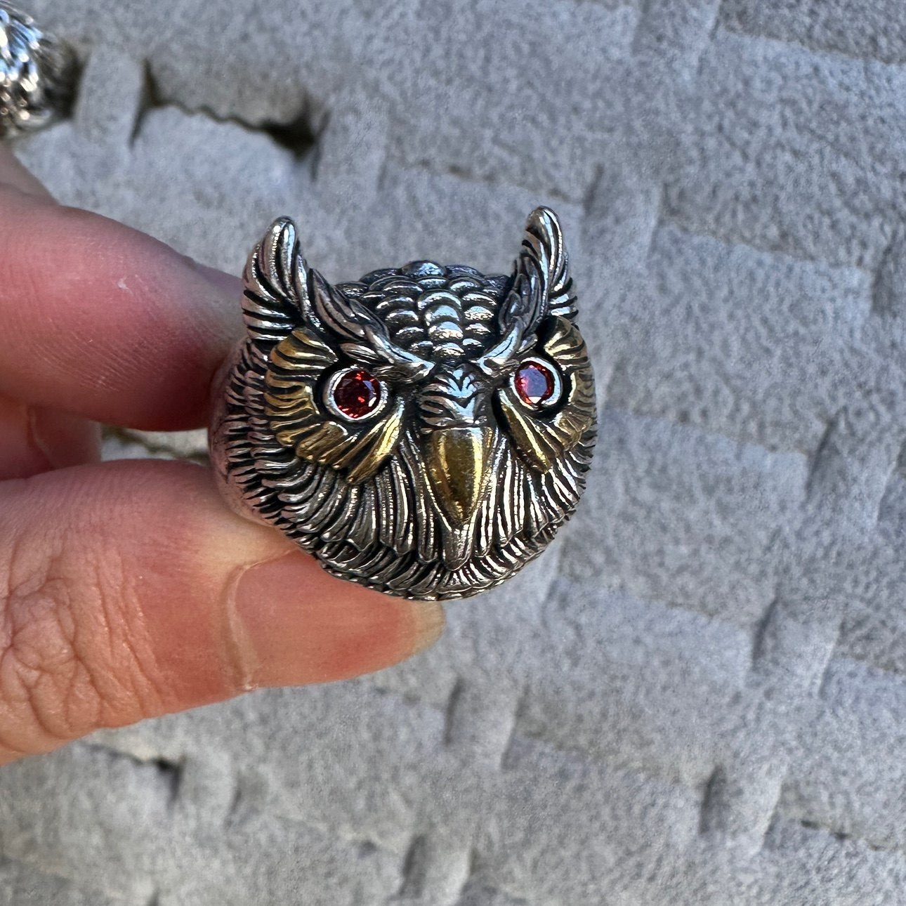 Vintage Vintage Men's Niche Adjustable Ring With An Open Mouth