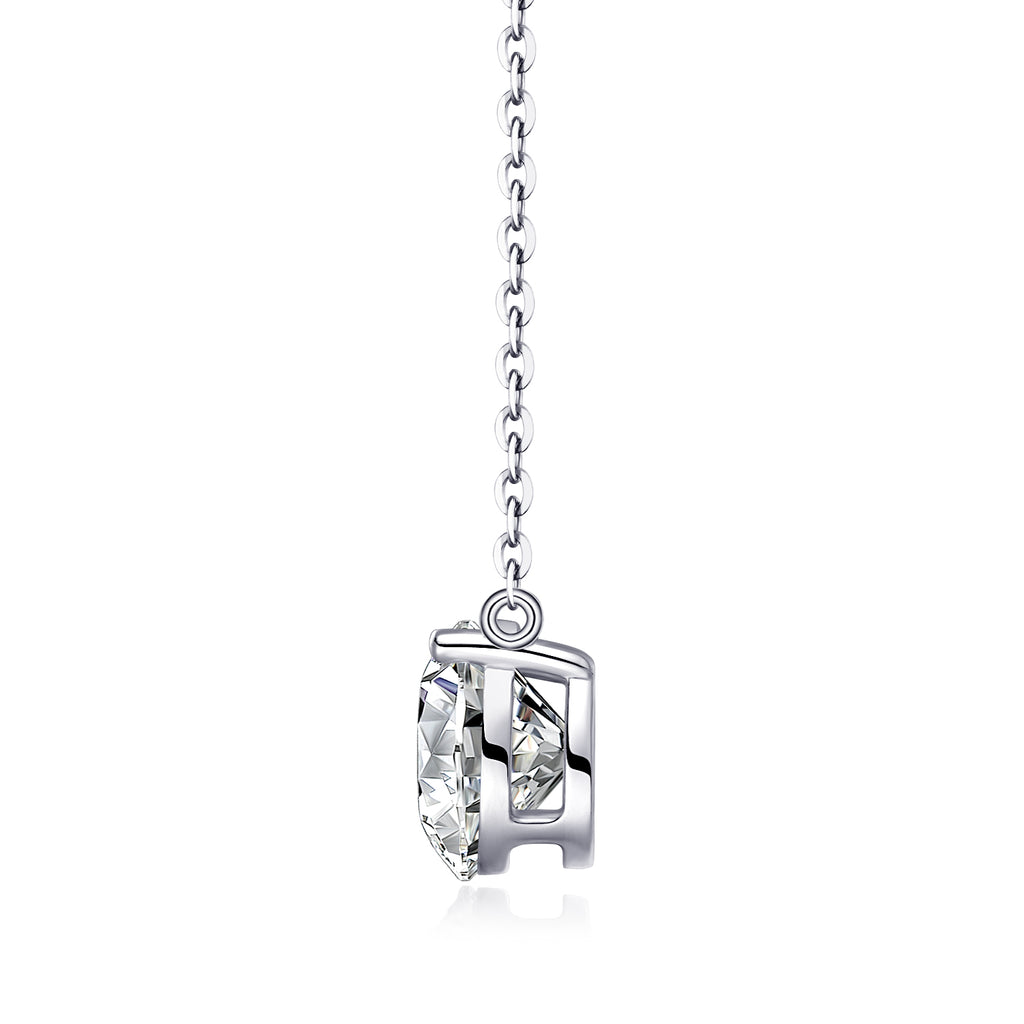 Time Chain - A Fashionable And Light Luxury Jewelry Pendant Necklace Set With Top-quality Moissanite, S925 Silver Plated Platinum
