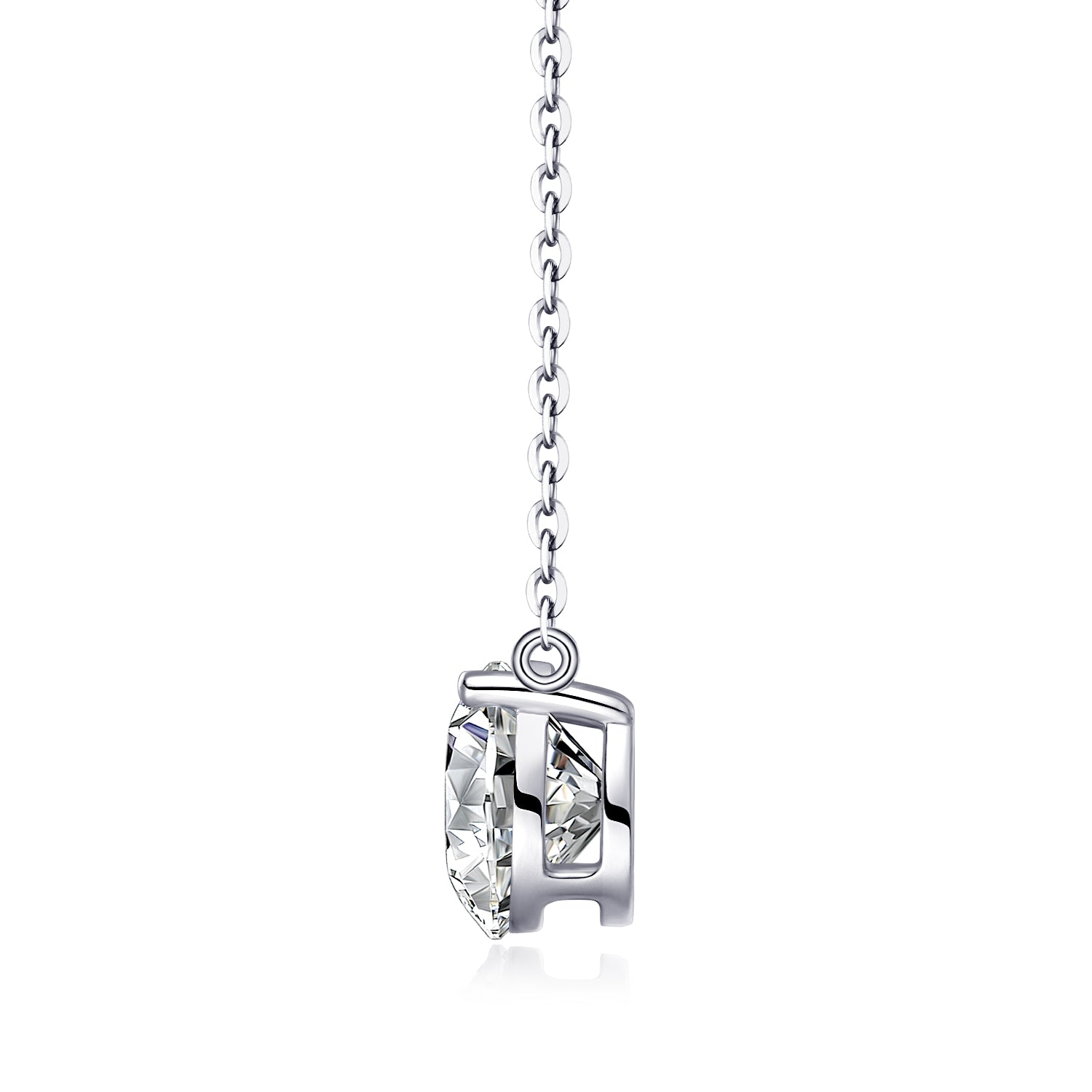 Time Chain - A Fashionable And Light Luxury Jewelry Pendant Necklace Set With Top-quality Moissanite, S925 Silver Plated Platinum