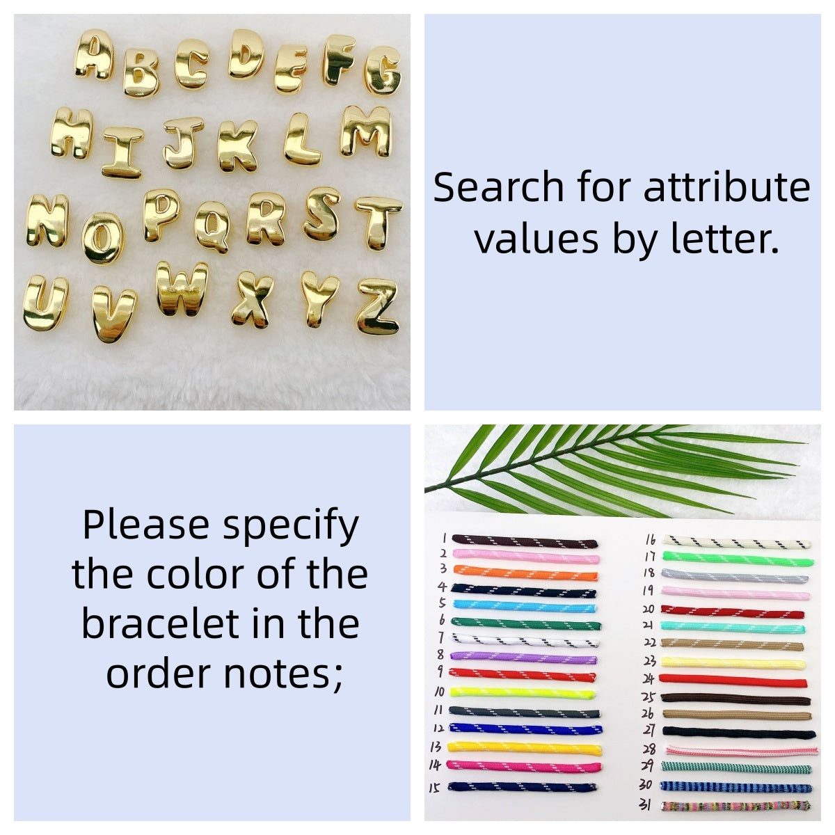 Colorful Braided Rope Bracelet With 26 English Letters  Pendant