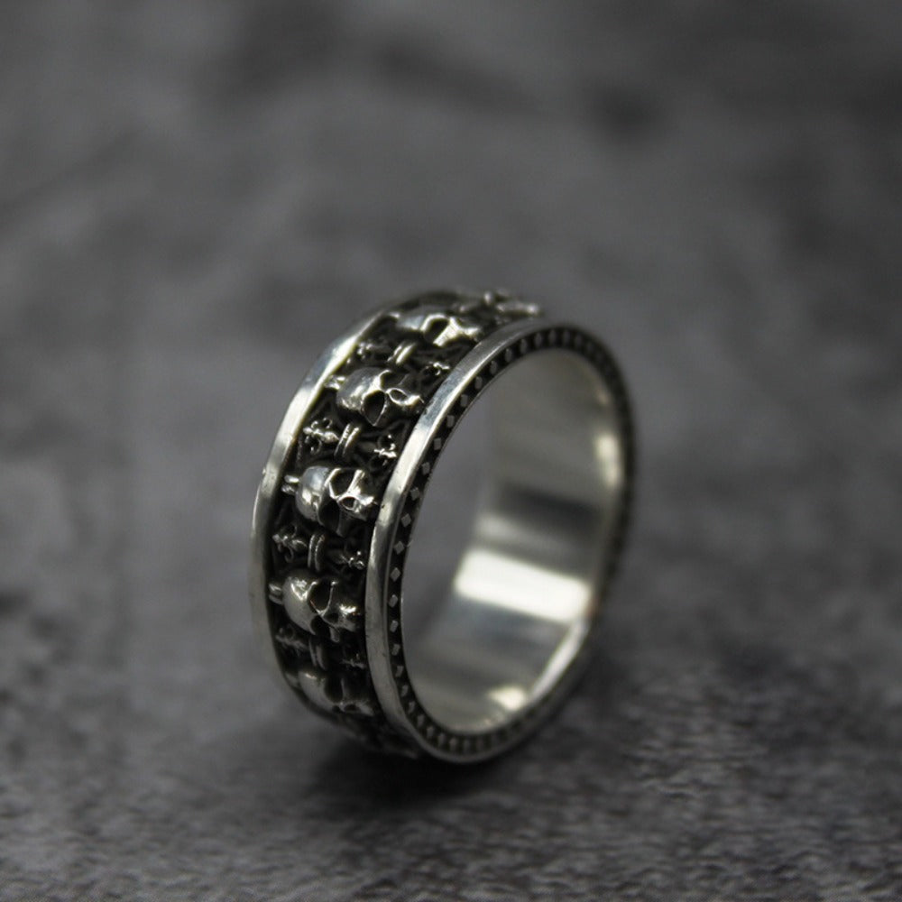 Ornament Skull Ring Male Rock Gothic