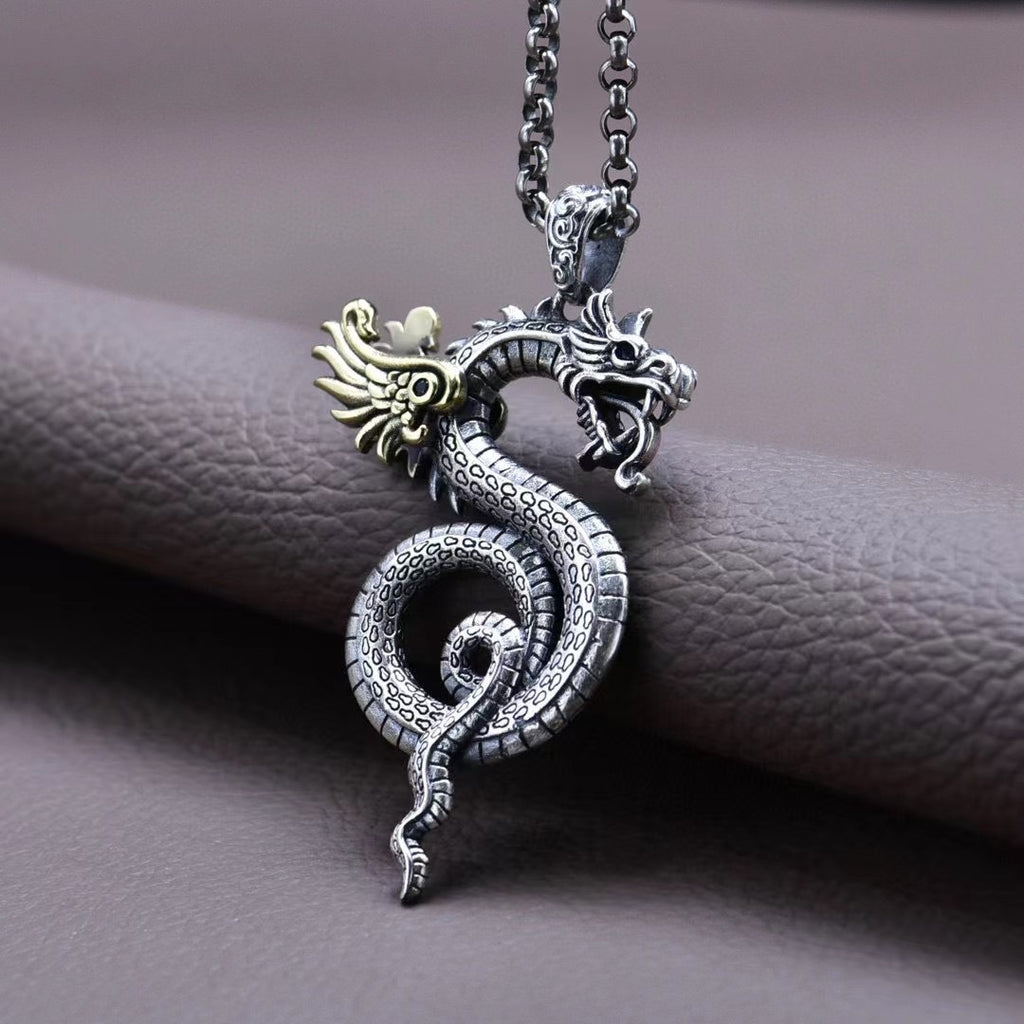 New Wing Dragon Pendant S925 Silver National Trend Personality