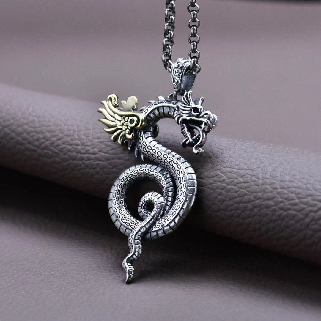 New Wing Dragon Pendant S925 Silver National Trend Personality