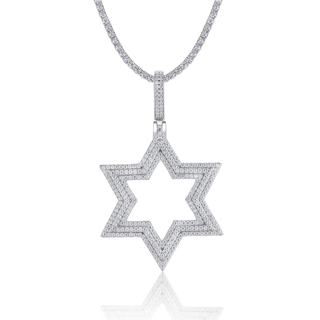 Shining Starlight - A Fashionable And Trendy Necklace Pendant Set With Top-quality Moissanite S925 Silver And Platinum Plating Can Be Tested With A Diamond Pen
