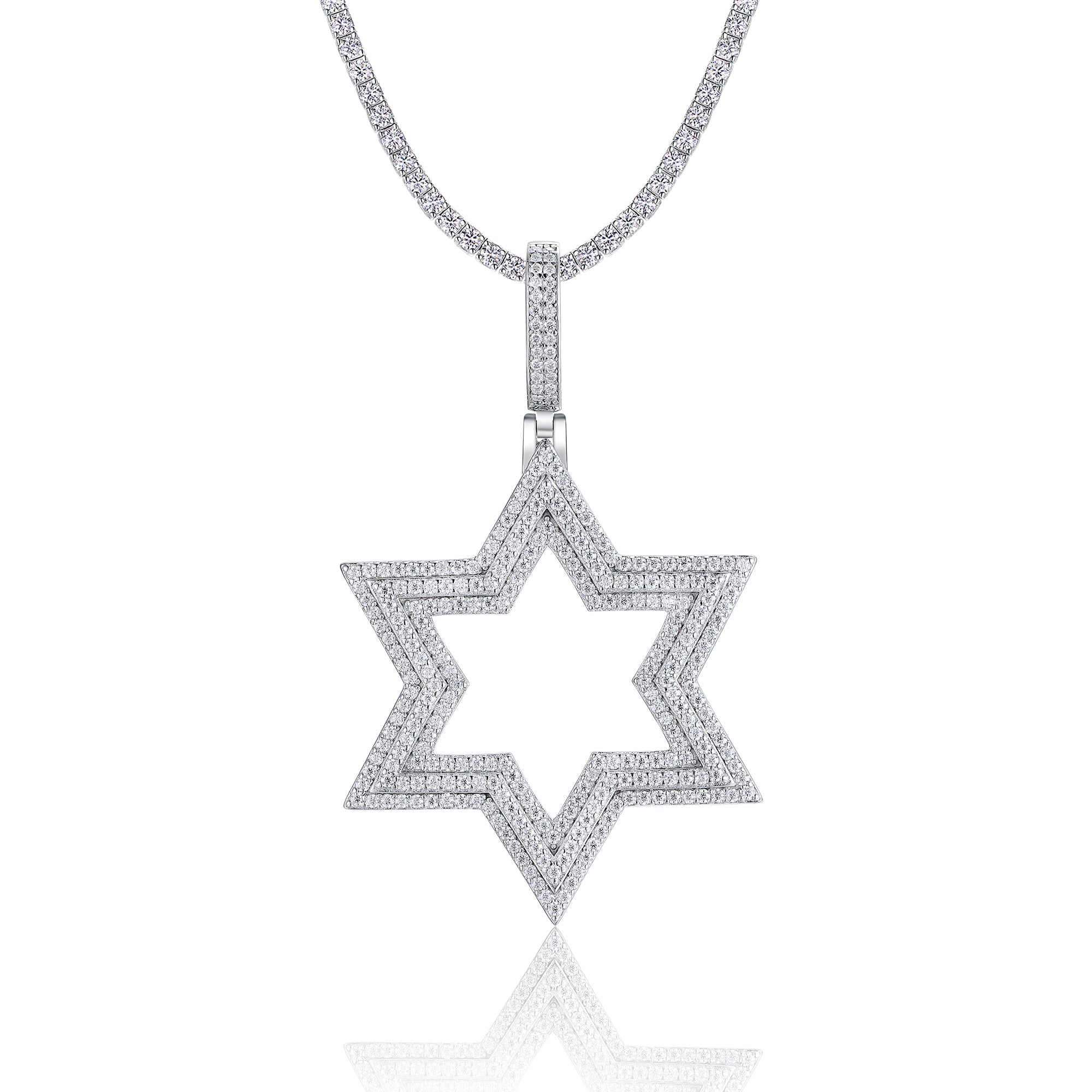 Shining Starlight - A Fashionable And Trendy Necklace Pendant Set With Top-quality Moissanite S925 Silver And Platinum Plating Can Be Tested With A Diamond Pen