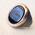 He Cheng Simple And Elegant Carved Antique Silver Vintage Mens Ring
