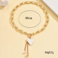 Pearl Alloy Heart-Shaped Fashion Pendant Necklace