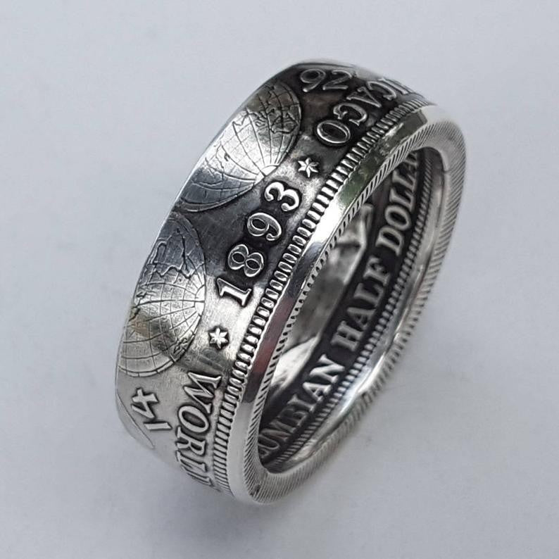 Retro Morgan Coin Ring Exquisitely Crafted US Dollar-Engraved Jewelry
