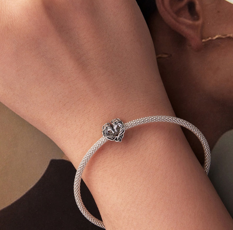 Original Double Horse Celtic Knot Beads Scattered Beads Vintage Animal