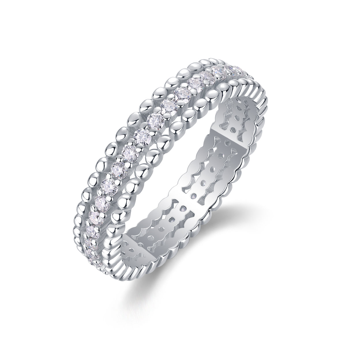 Autumn Stroll - A Wedding Ring Set With Top-quality Moissanite S925 Silver And Platinum-plated Diamond Can Be Tested With A Diamond Pen. The Ring Is In Gold And Rose Gold