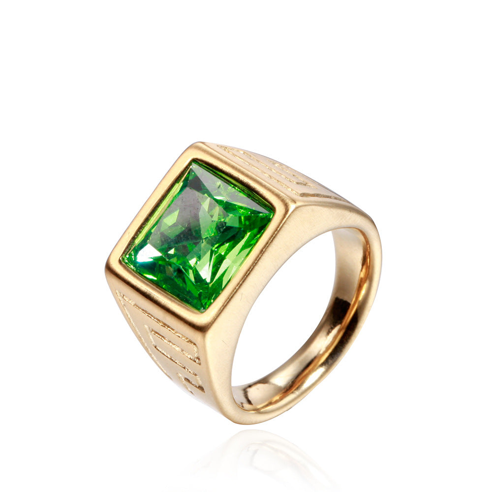 Retro Trendy Men Stainless Steel Ring