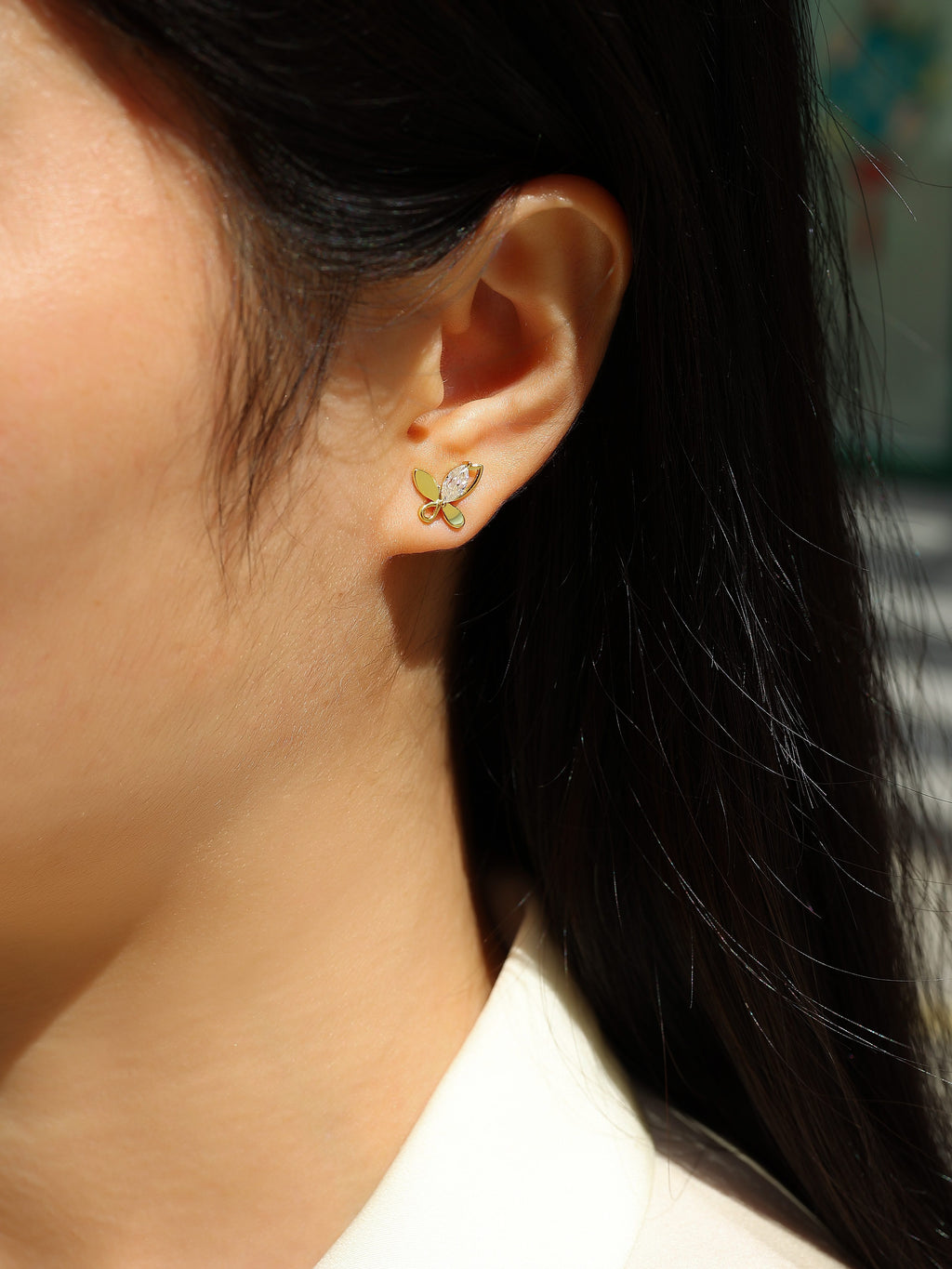 Chasing Dreams Four-Leaf Clover - Luxurious And Fashionable Light Luxury Jewelry Stud Earrings Set With Top-quality Moissanite, S925 Silver Electroplated Gold