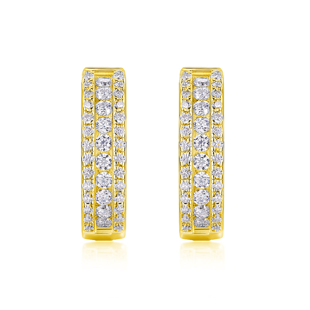 Brilliant Night - Premium Moissanite Luxury Fashion Light Luxury Jewelry Silver Stud Earrings S925 Silver Plated Platinum