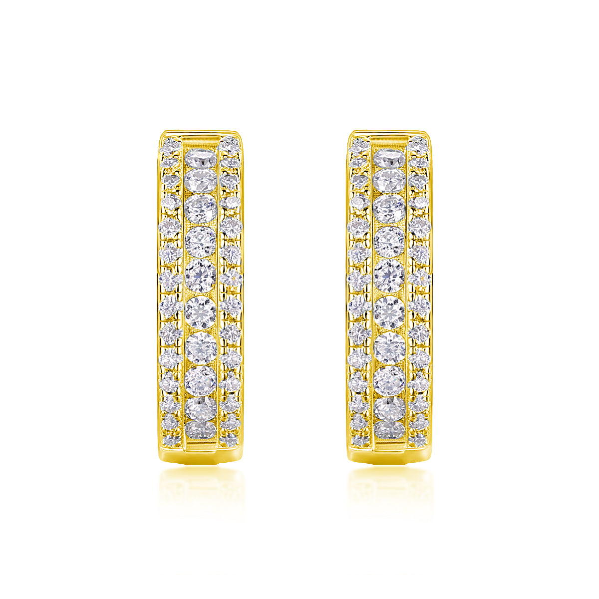 Brilliant Night - Premium Moissanite Luxury Fashion Light Luxury Jewelry Silver Stud Earrings S925 Silver Plated Platinum