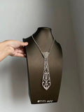 Popular Choker Tie Necklace Rhinestone Claw Chain Jewelry