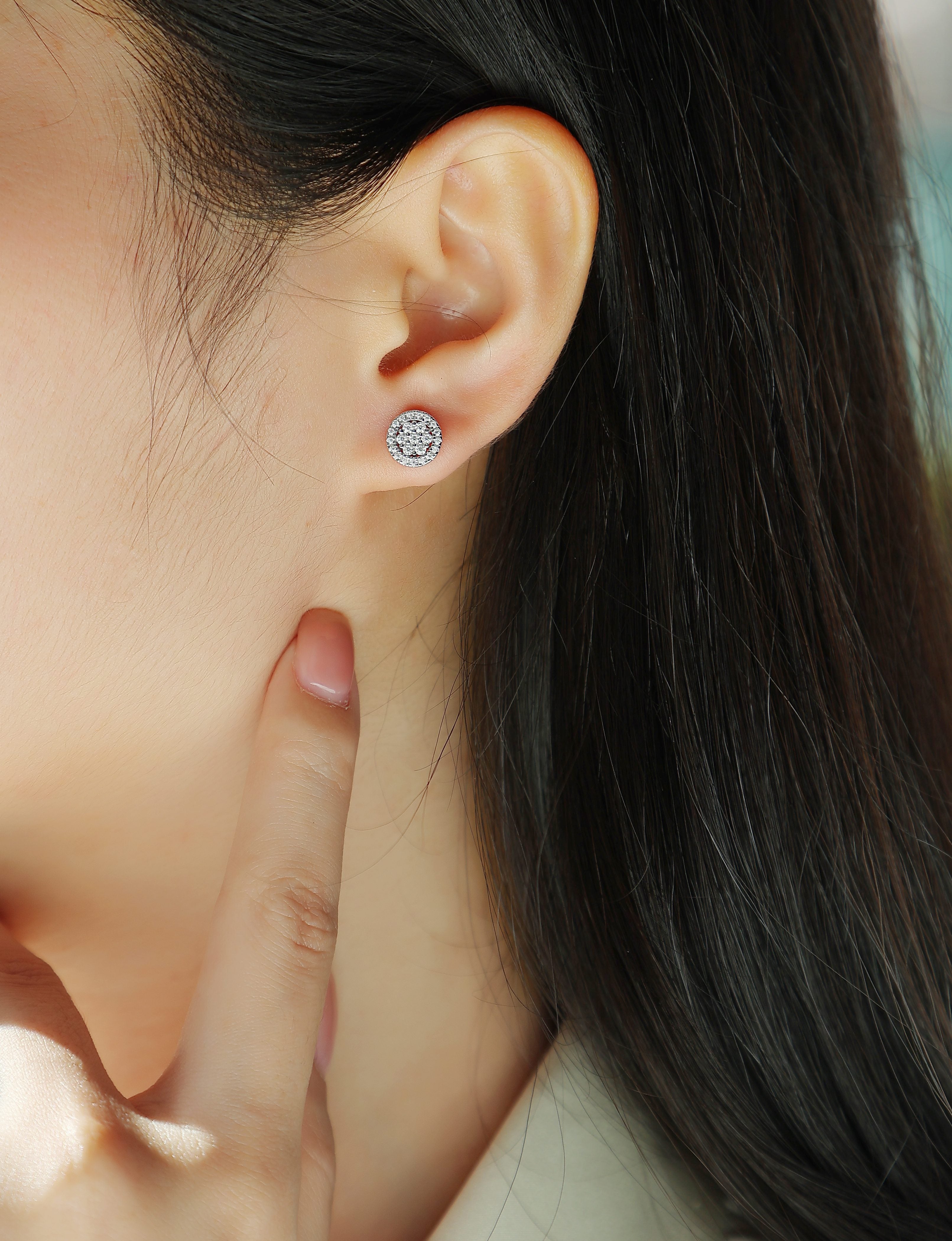 Cosmic Conjecture - Earrings Set With Top-quality Moissanite S925, Silver And Platinum-plated Stud Earrings, A Fashionable And Trendy Accessory, Can Be Tested With A Diamond Pen