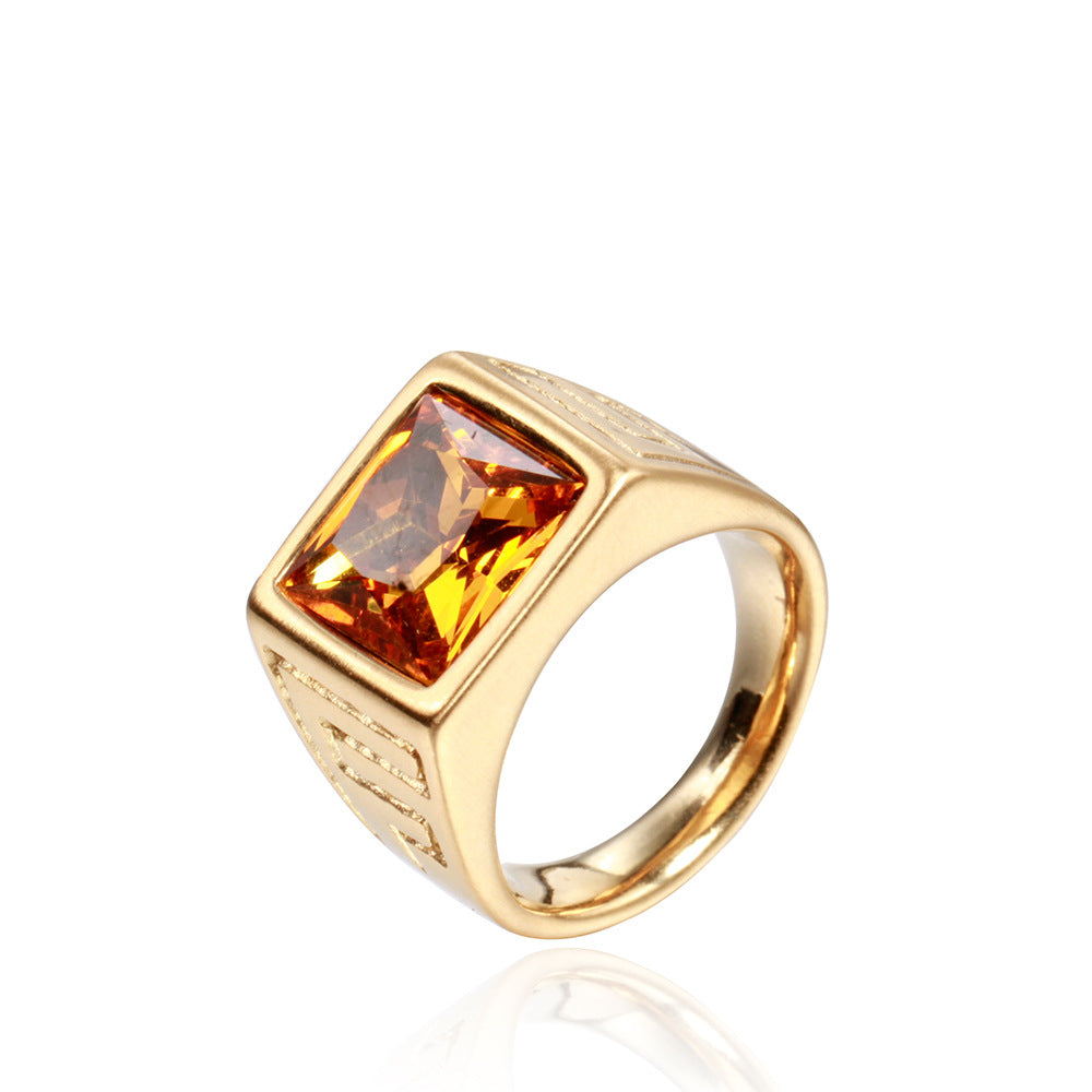 Retro Trendy Men Stainless Steel Ring