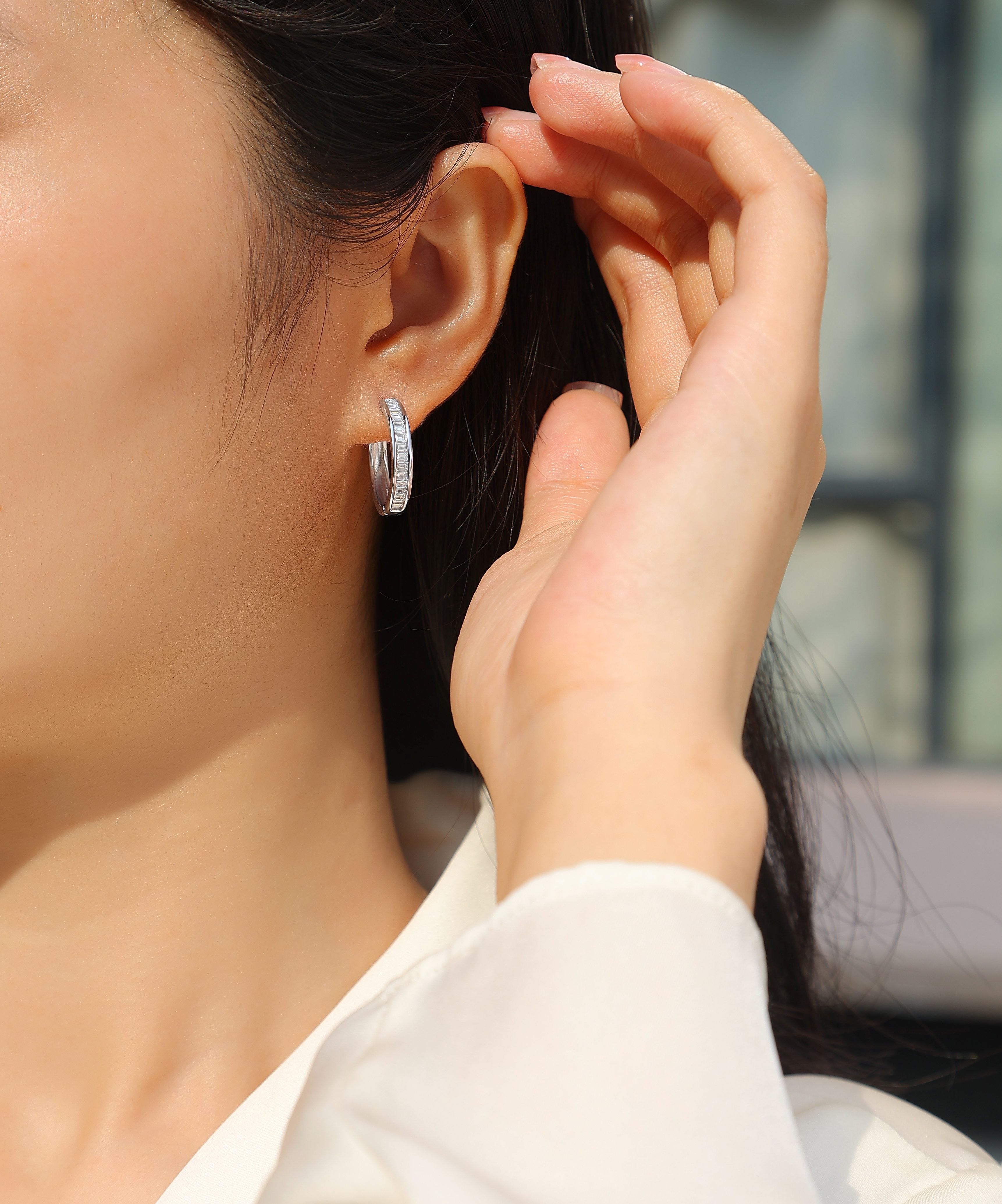 Dawn Break - Premium Moissanite Luxury Fashion Light Luxury Jewelry Silver Stud Earrings S925 Silver Plated Platinum