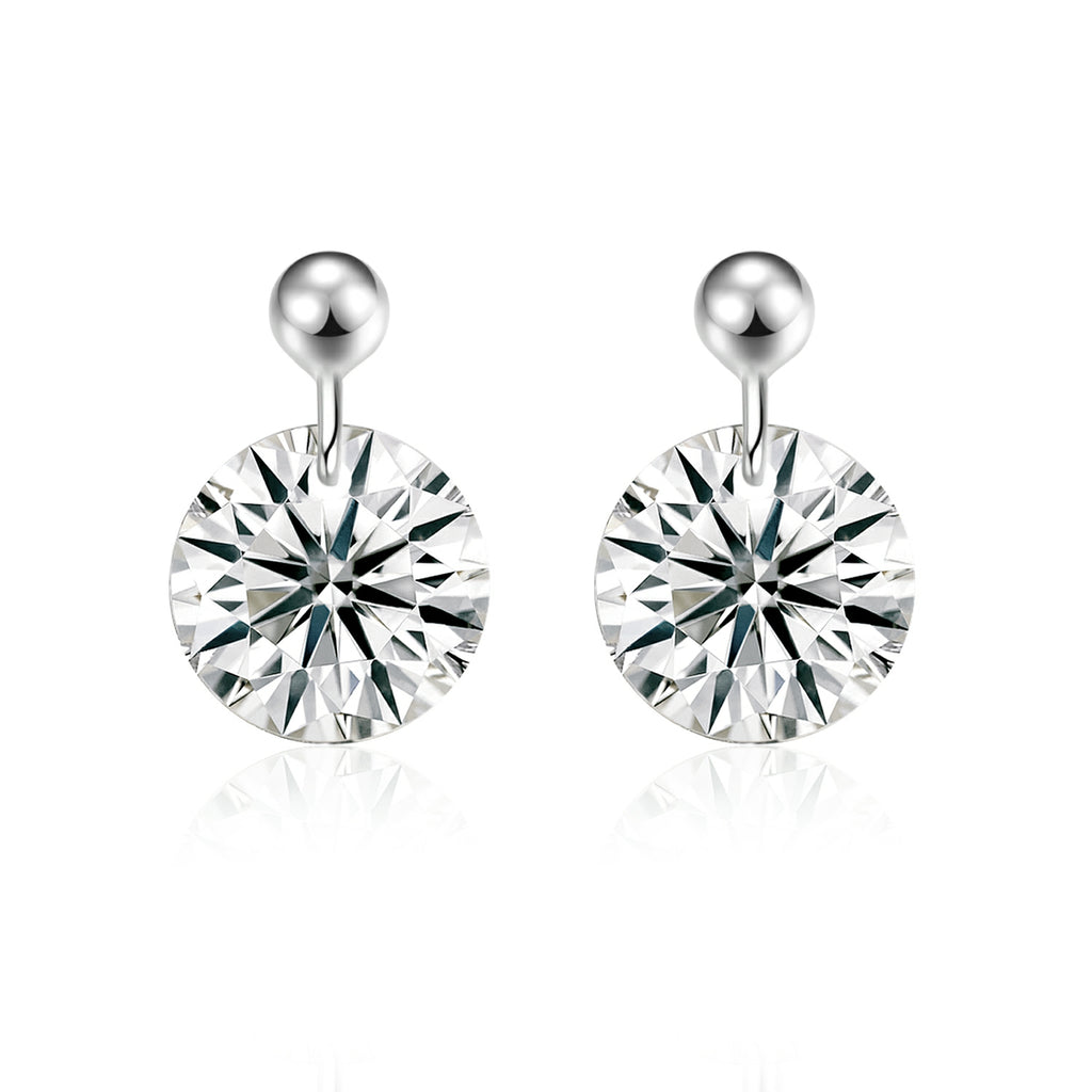 Top-quality Moissanite Luxury And Fashionable Light Luxury Jewelry Silver Stud Earrings S925 Silver Plated Platinum