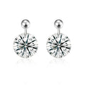 Top-quality Moissanite Luxury And Fashionable Light Luxury Jewelry Silver Stud Earrings S925 Silver Plated Platinum