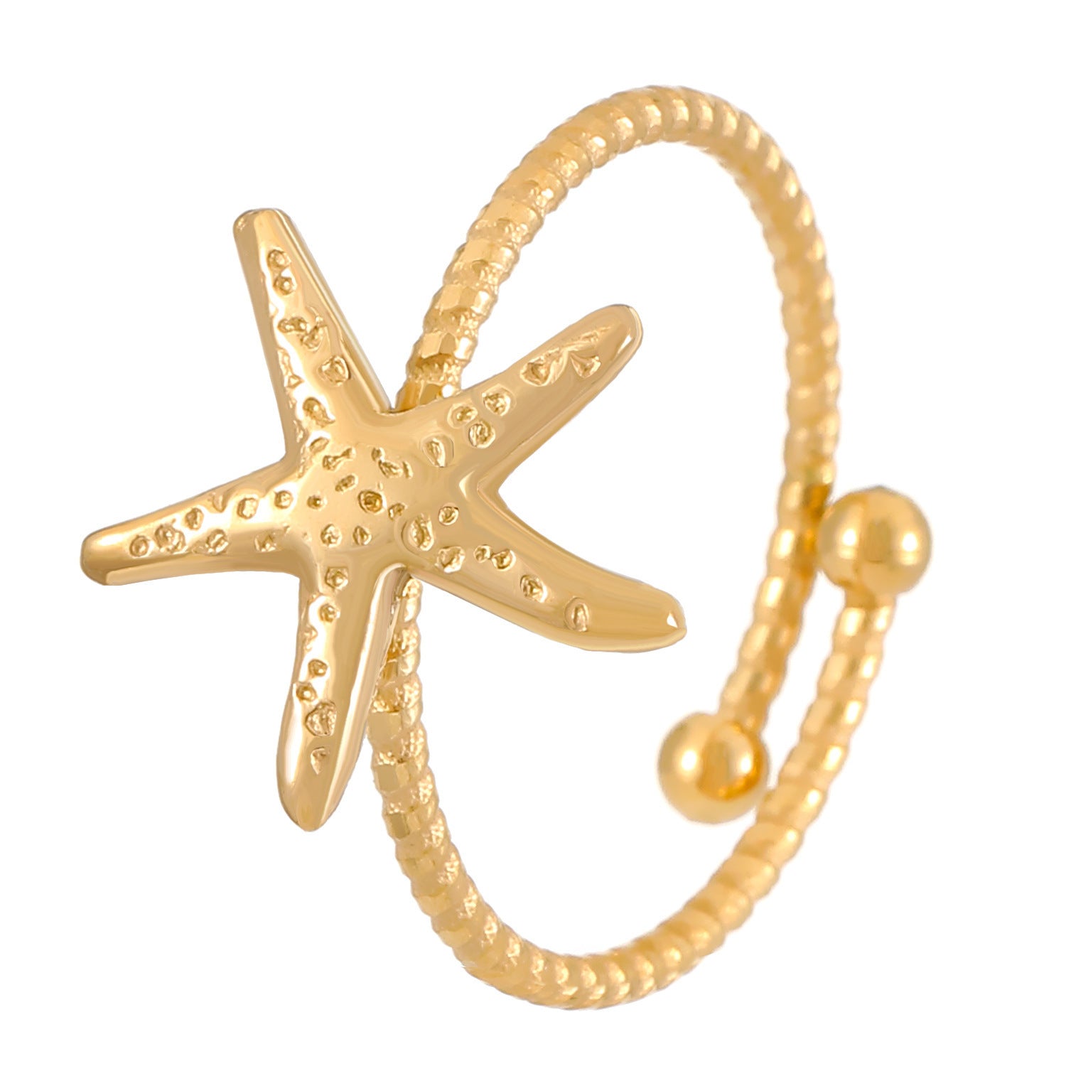 Stainless Steel Ring That Wont Fadefeaturing A Crab Heart Starfish And Turtle Design With An Adjustable Opening