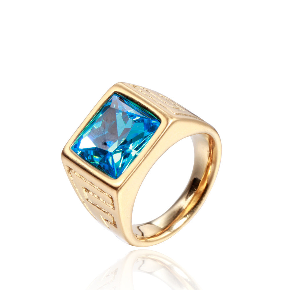 Retro Trendy Men Stainless Steel Ring