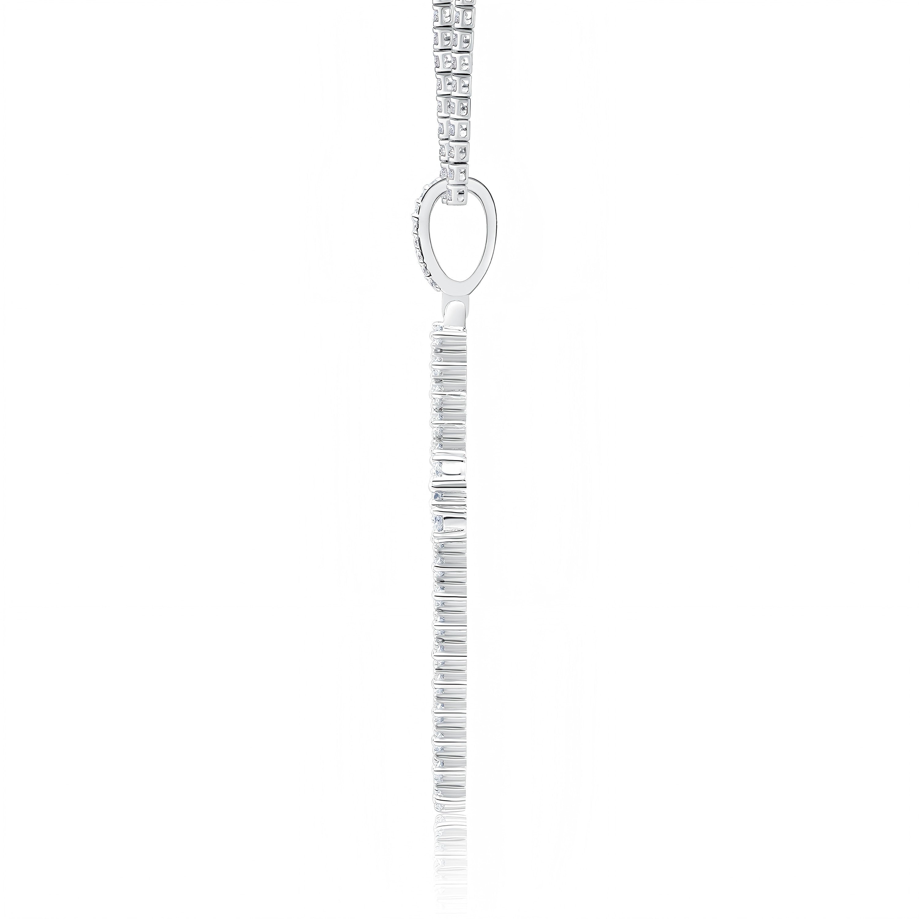 Shining Trend - A Fashionable And Trendy Necklace Pendant Set With Top-quality Moissanite S925 Silver And Platinum Plating Can Be Tested With A Diamond Pen