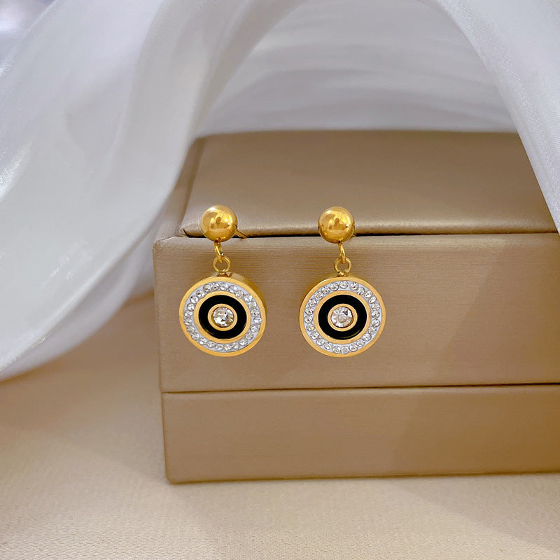 Round Roman-style Minimalist Fashion Unisex Earrings