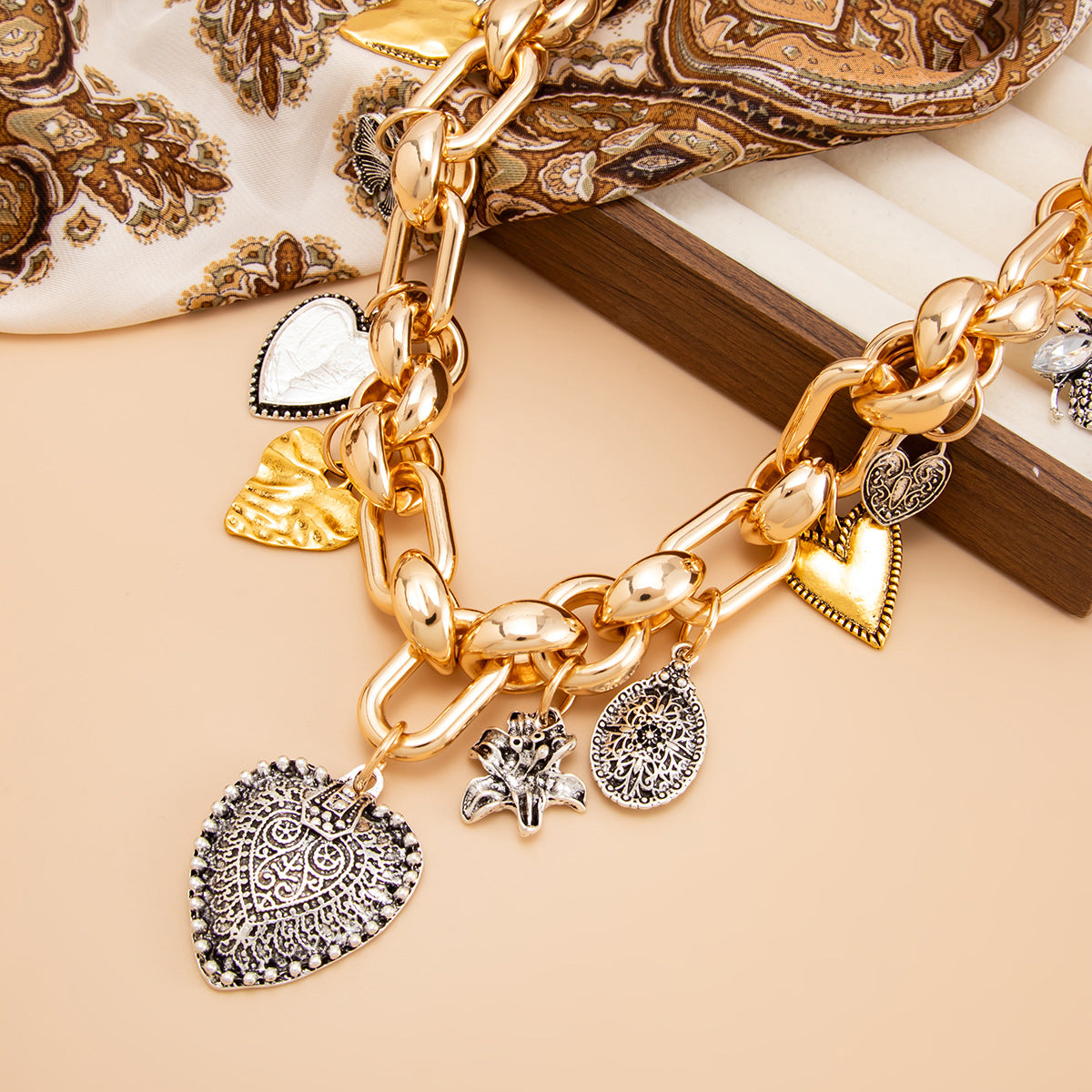 Punk-style Trendy Heart Pendant Necklace