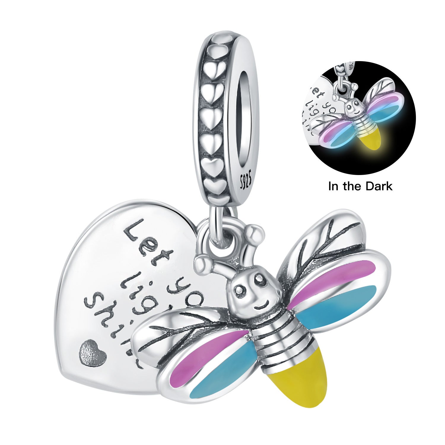 925 Sterling Silver Beads Pendant DIY Bracelet Jewelry Accessories