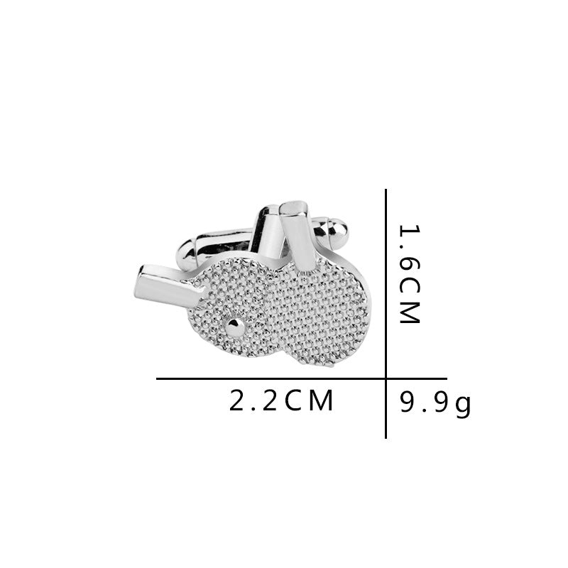 Personalized Men's Shirt Racket Cufflinks Accessories
