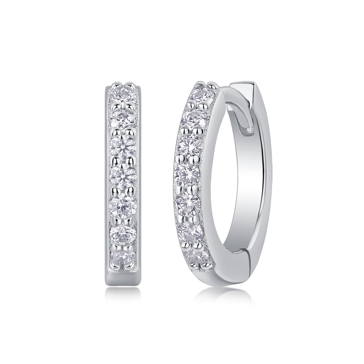 Ding Ding - A Fashionable And Trendy Accessory Set With Top-quality Moissanite S925 Silver And Platinum-plated Stud Earrings. The Gold Rose Gold Color Can Be Detected By A Diamond Pen