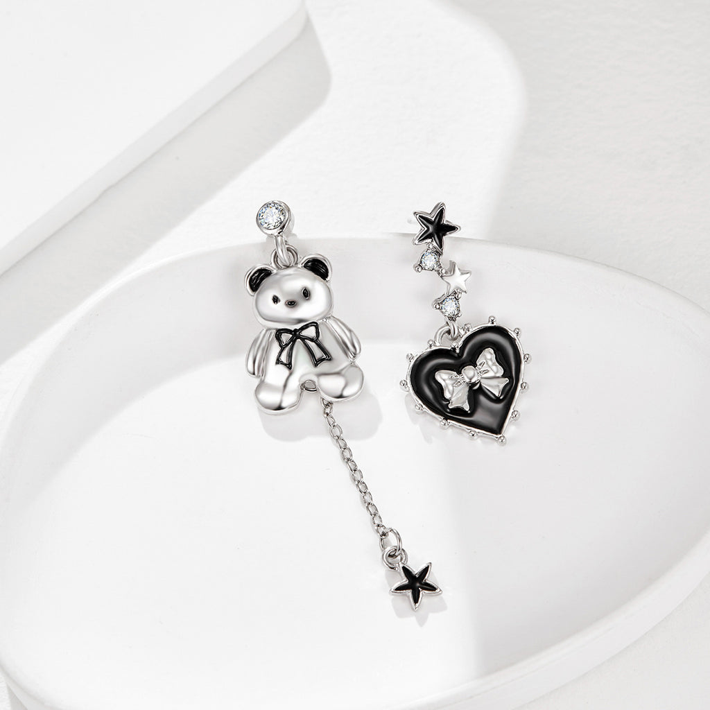 Sophisticated Asymmetrical Bear Earrings For Women