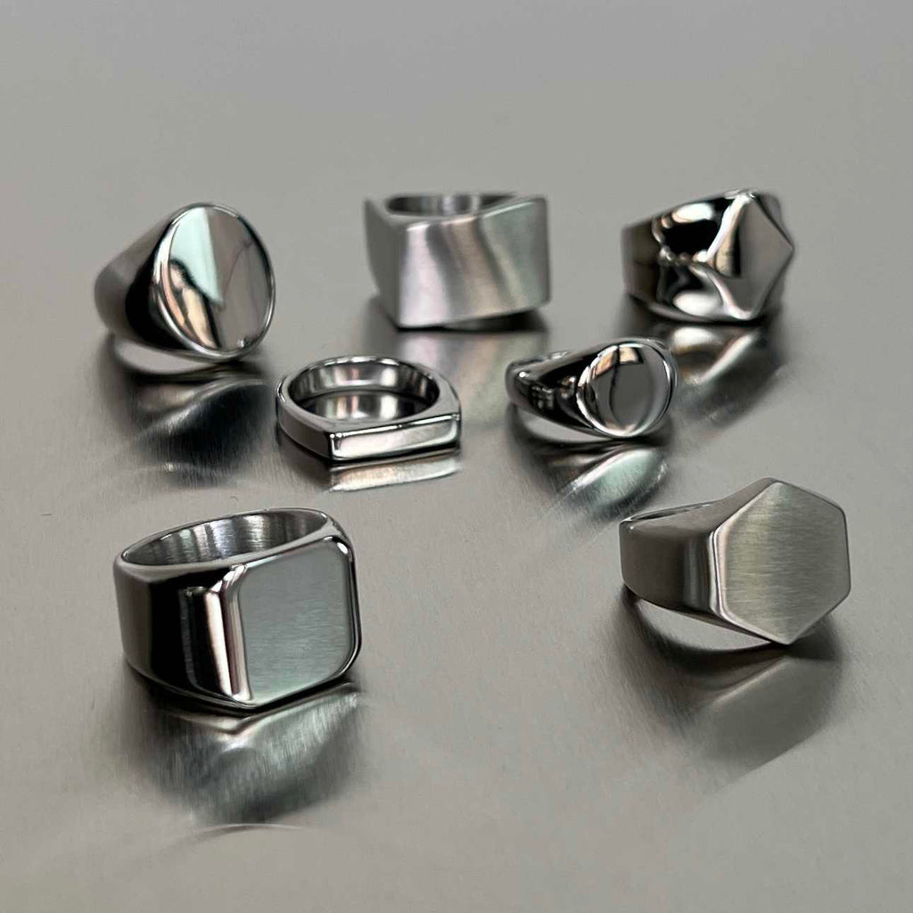 Cool Simple Smooth Plain Ring Titanium Steel