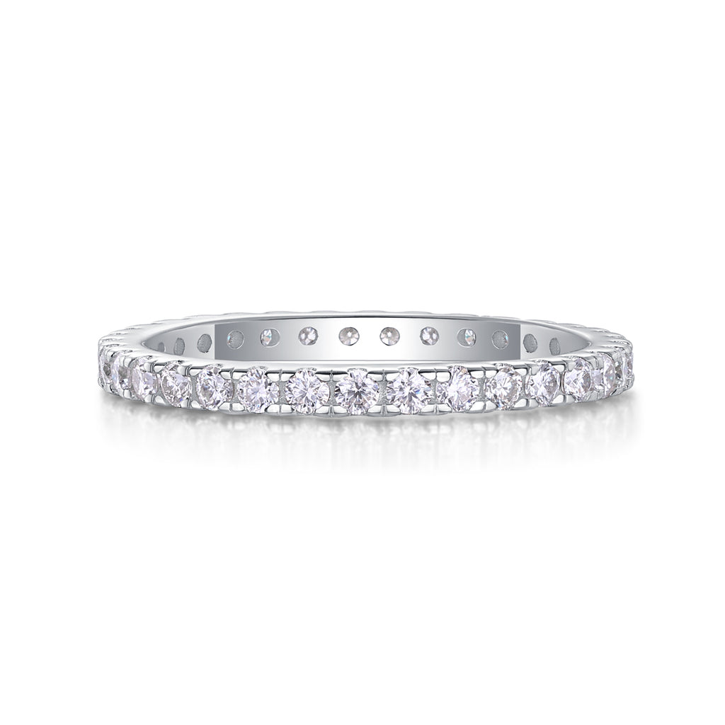 Daytime - A Wedding Ring Set With Top-quality Moissanite S925 Silver And Platinum-plated Diamond Can Be Tested With A Diamond Pen. The Ring Is In Gold And Rose Gold