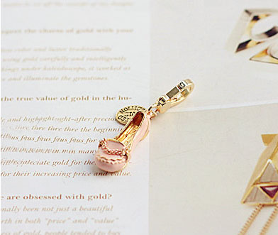 Sweet, Lovely And Delicate Flat Shoes Diamond Necklace Pendant Bag Chain Keychain Charm