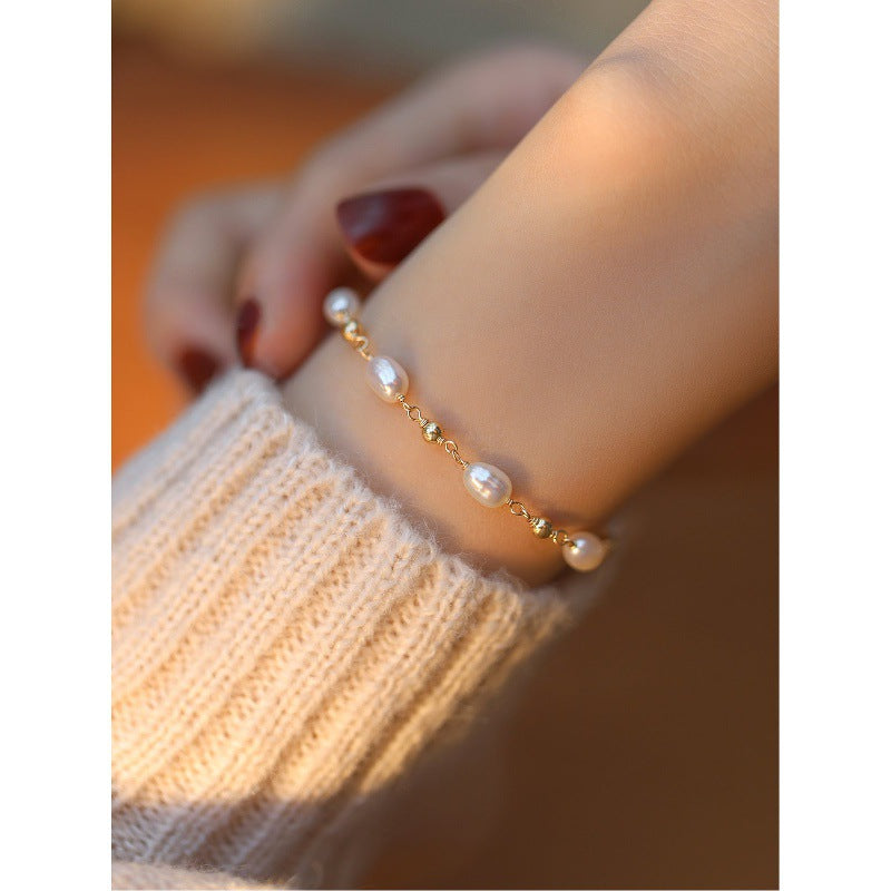 Natural Pearl Fairy-Chic Tiny Freshwater Pearl Bracelet