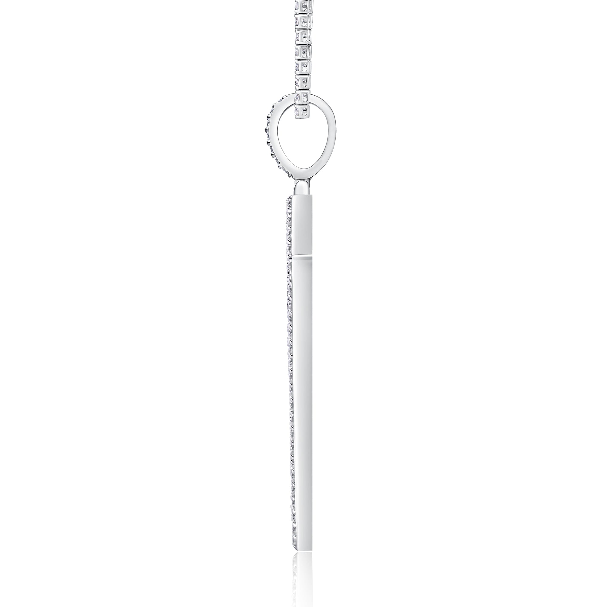 Lightning - A Fashionable And Trendy Necklace Pendant Set With Top-quality Moissanite S925, Silver And Platinum-plated, Can Be Tested With A Diamond Pen
