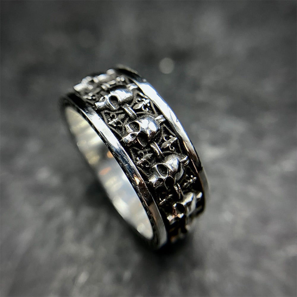 Ornament Skull Ring Male Rock Gothic