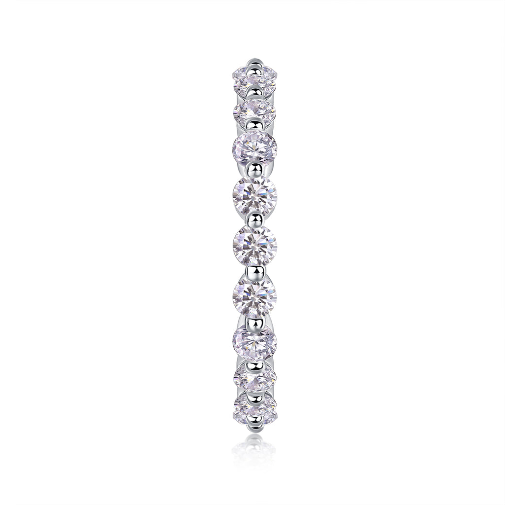 Capture This Moment - A Wedding Ring Set With Top-quality Moissanite S925 Silver And Platinum-plated Diamond Can Be Inspected With A Diamond Pen