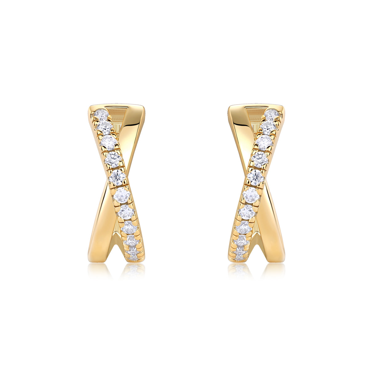 Dance Of The Dream - Premium Moissanite Luxury Fashion Light Luxury Jewelry Silver Stud Earrings S925 Silver Electroplated Gold