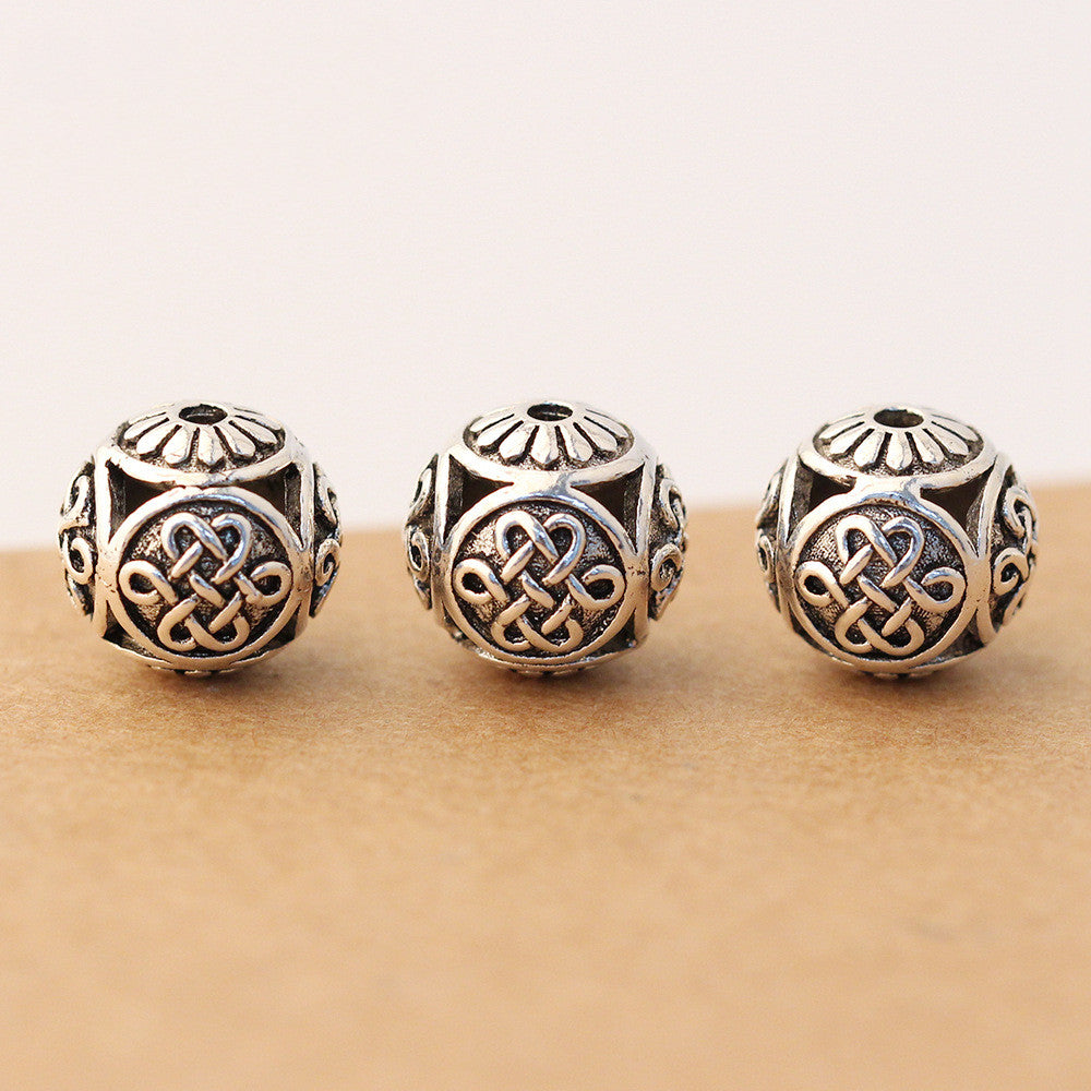 Sterling Silver Tibetan Bead Hollow Jewelry