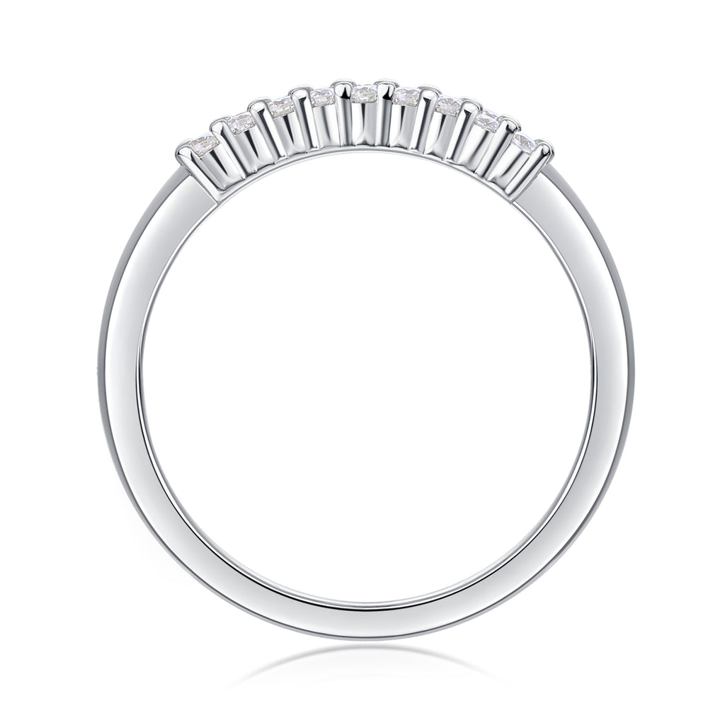 Innocent - Set With Top-quality Moissanite S925 Silver And Platinum-plated Diamond Wedding Ring. The Ring Can Be Tested With A Diamond Pen In Yellow Gold And Rose Gold