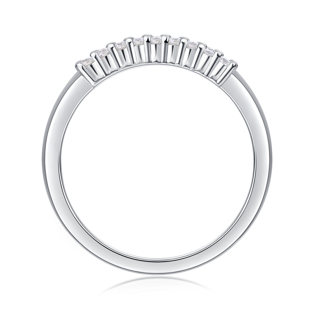 Innocent - Set With Top-quality Moissanite S925 Silver And Platinum-plated Diamond Wedding Ring. The Ring Can Be Tested With A Diamond Pen In Yellow Gold And Rose Gold