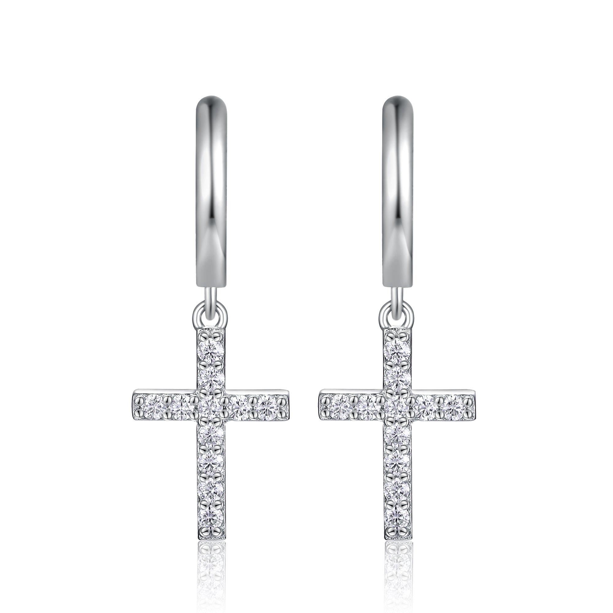Top-quality Moissanite Luxury And Fashionable Light Luxury Jewelry Silver Stud Earrings S925 Silver Plated Platinum
