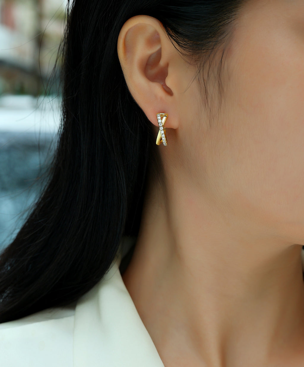 Dance Of The Dream - Premium Moissanite Luxury Fashion Light Luxury Jewelry Silver Stud Earrings S925 Silver Electroplated Gold