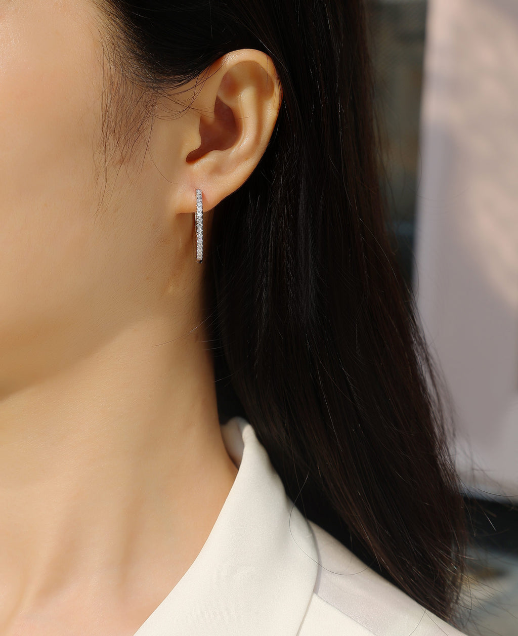Yuedong Light - Premium Moissanite Luxury Fashion Light Luxury Jewelry Silver Stud Earrings S925 Silver Plated Platinum
